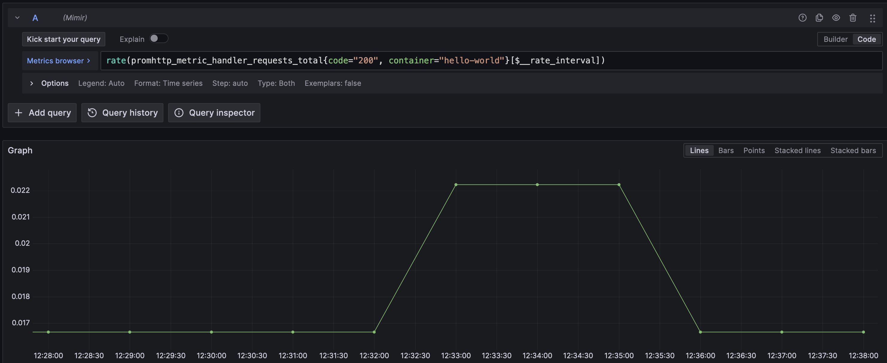 Explore application metrics